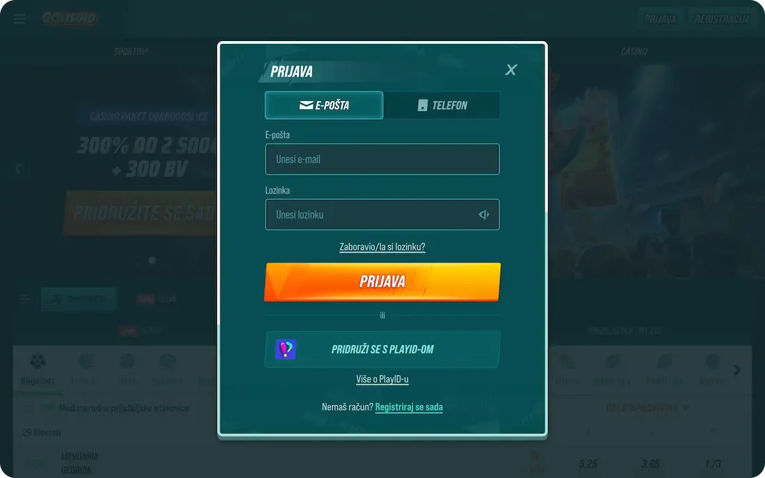 golisimo casino prijava