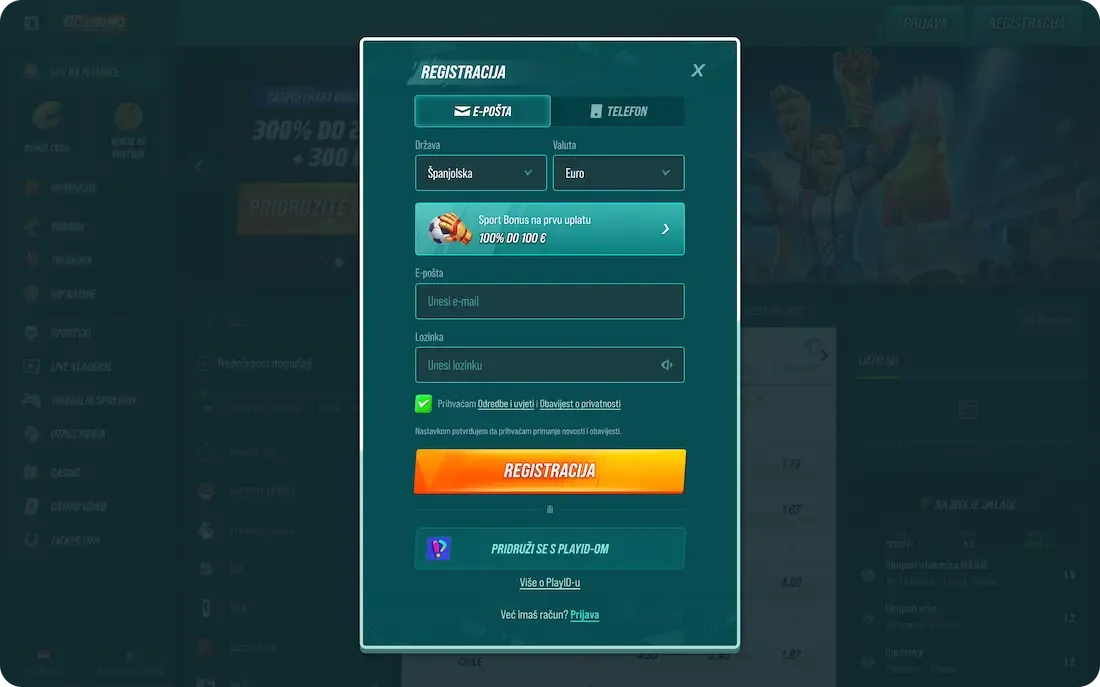 golisimo casino registracija