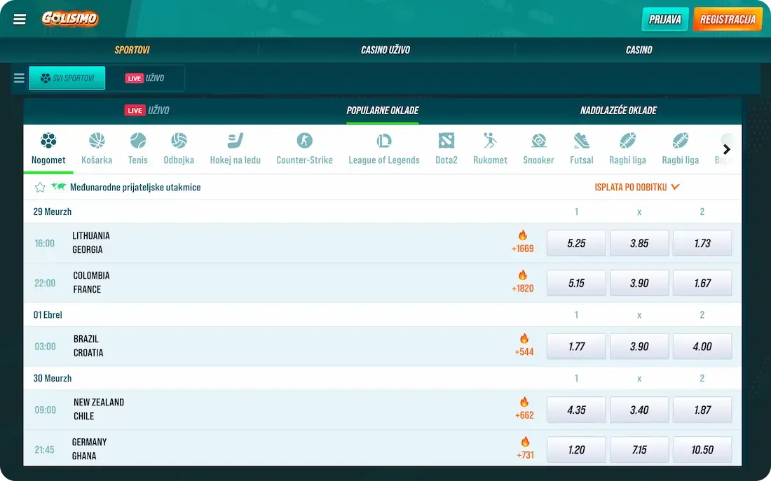 golisimo casino sport